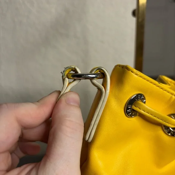 Vera Bradley Bright Yellow Poly Bucket Crossbody Bag - Picture 8 of 9